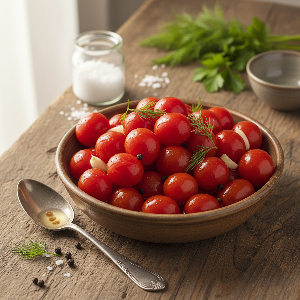 Marinuoti pomidorai: paprasti receptai ir gudrybės žiemai