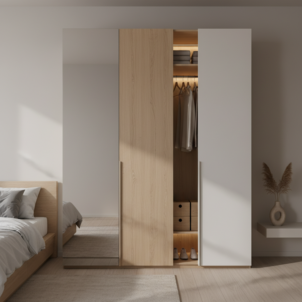 Miegamojo spinta tampa pagrindiniu akcentu: ką rinktis šiuolaikiniame būste