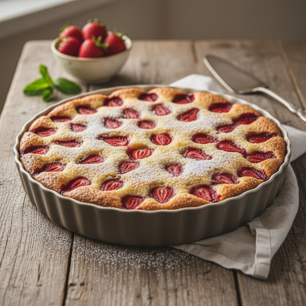 Burnoje tirpstantis braškių pyragas: geriausias receptas