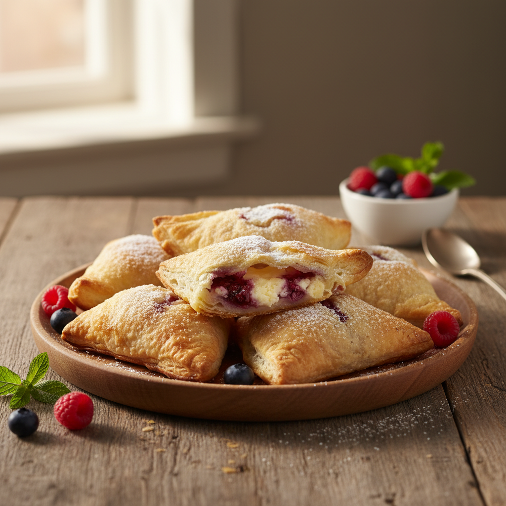 Burnoje tirpstantys sluoksniuotos tešlos pyragėliai